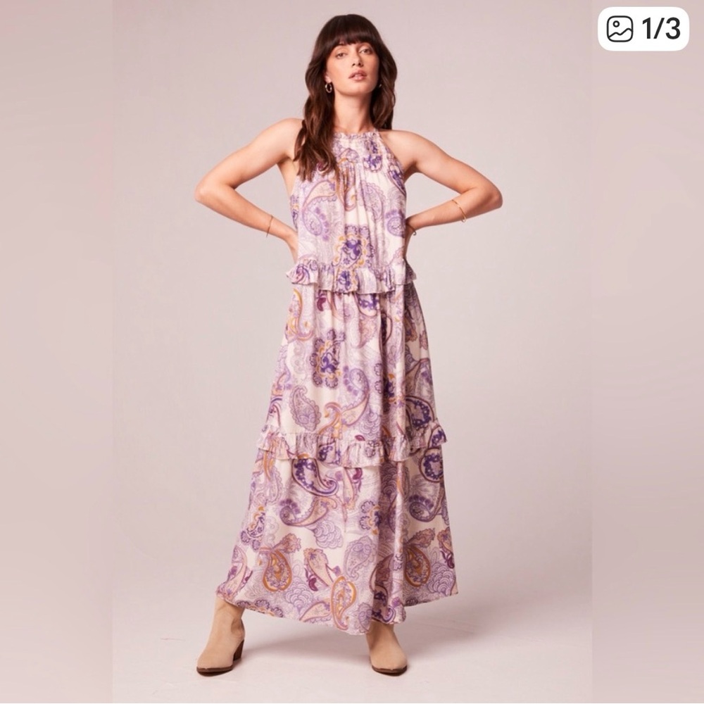 BOG Purple Paisley Maxi Dress